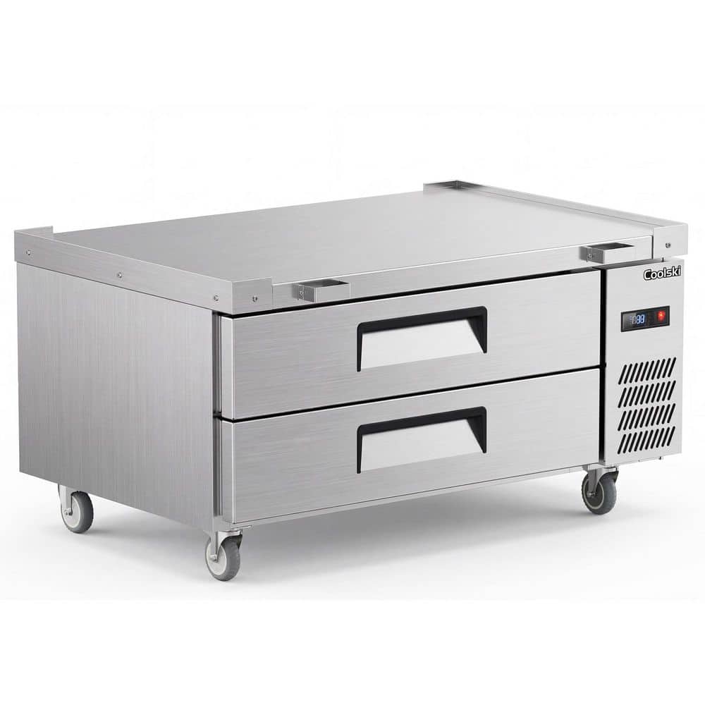 48 in. 3.45 cu. ft. Commercial Chef Base Refrigerator with 2 Drawers in Stainless Steel