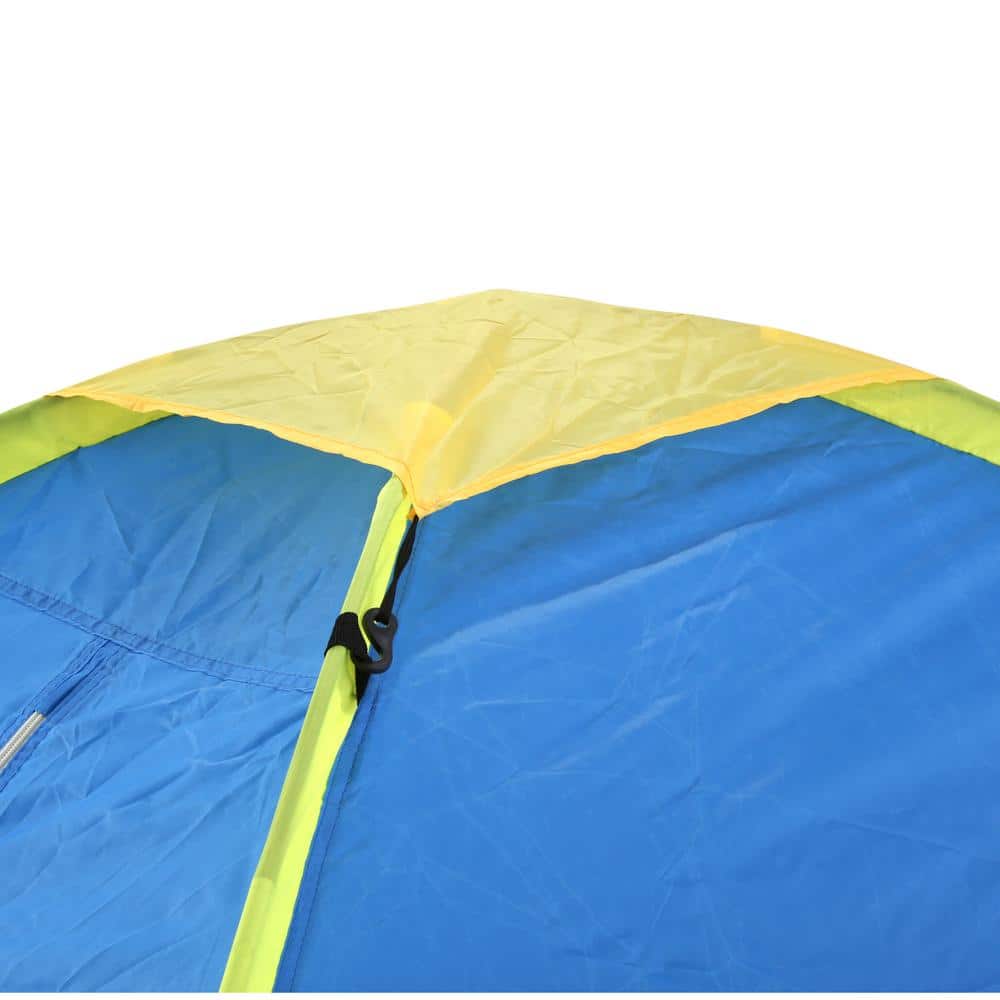 Blue 2-Person Dome Camping Tent with Carry Bag and Rain Fly