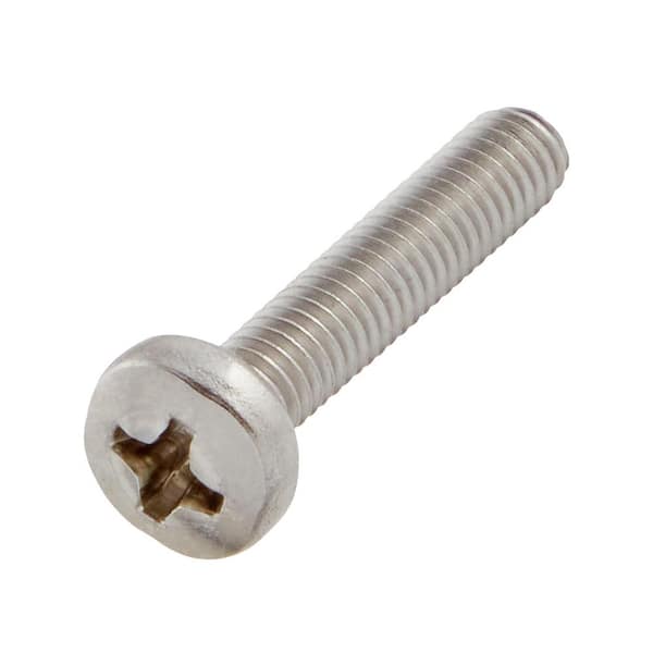 Everbilt M4-0.7x20mm Stainless Steel Pan Head Phillips Drive Machine Screw 2-Pieces