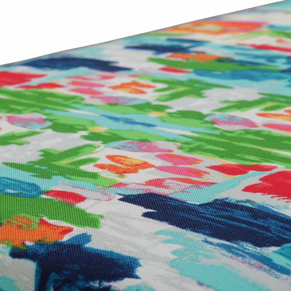 Colorful Abstract Multicolor Polyester Indoor/Outdoor Chair Pads Set