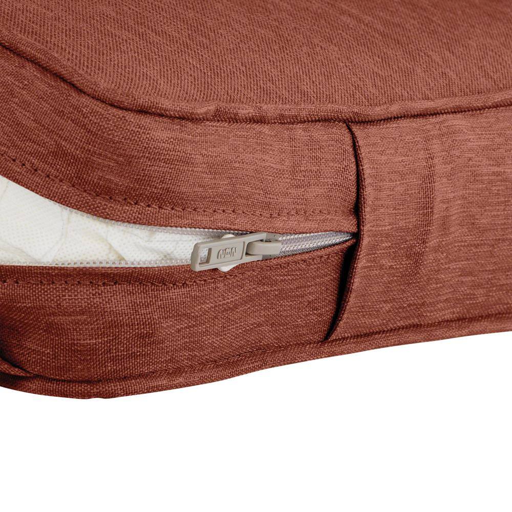 Heather Henna Red FadeSafe 41" Patio Bench Cushion