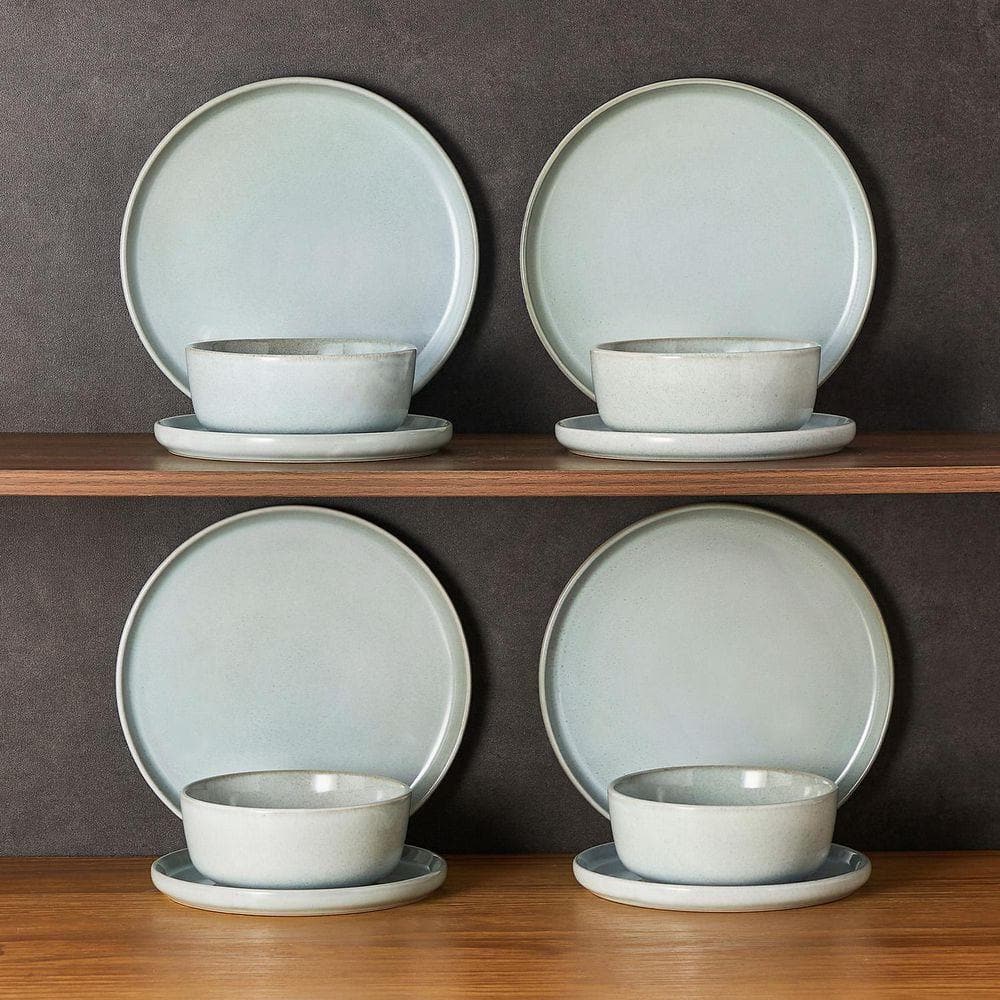 vancasso 12-Piece Mint Green Stoneware Dinnerware Set Service for vancasso 12-Piece Mint Green Stoneware Dinnerware Set Service for