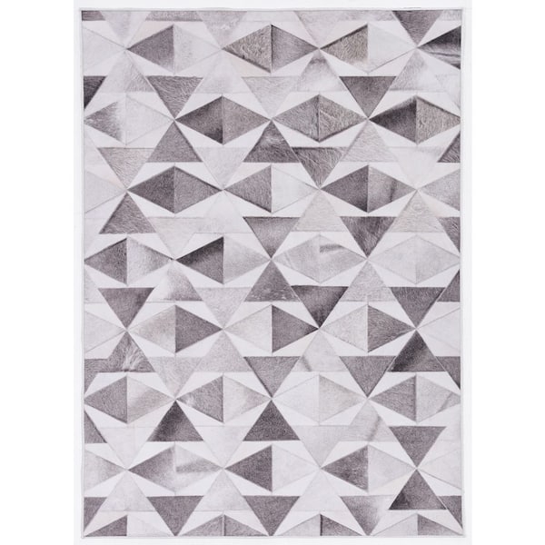 Austin 5 ft. x 7 ft. Gray Modern Woven Animal Print Polyester Rectangle Indoor Area Rug