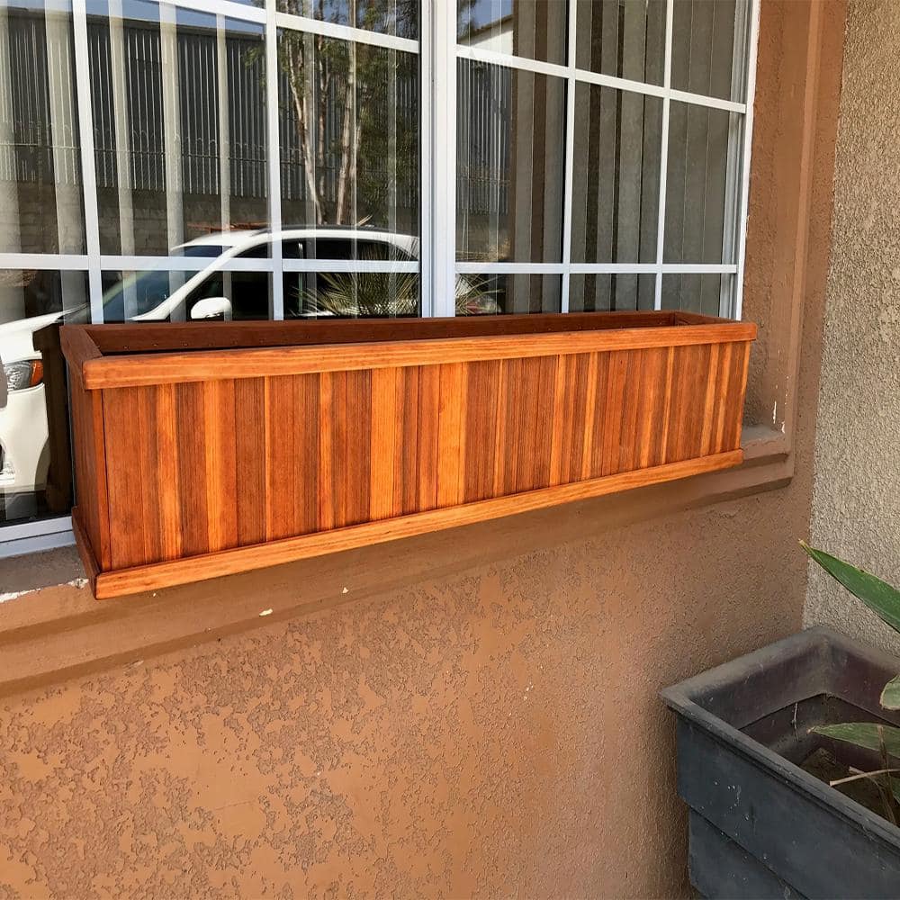 48 in. x 8.5 in. 1905 Super Deck Finish. Wood Window Boxes