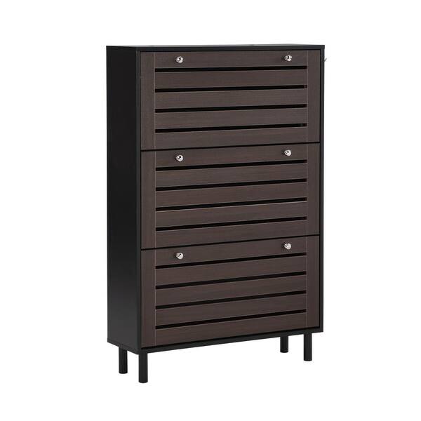 6.6'' Thin Space Saving Rattan Shoe Storage Cabinet w Drawer & Cabinet for  Entry