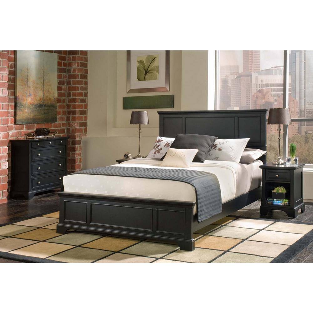 Bedford Black Queen Bed Frame - thumbnail 4