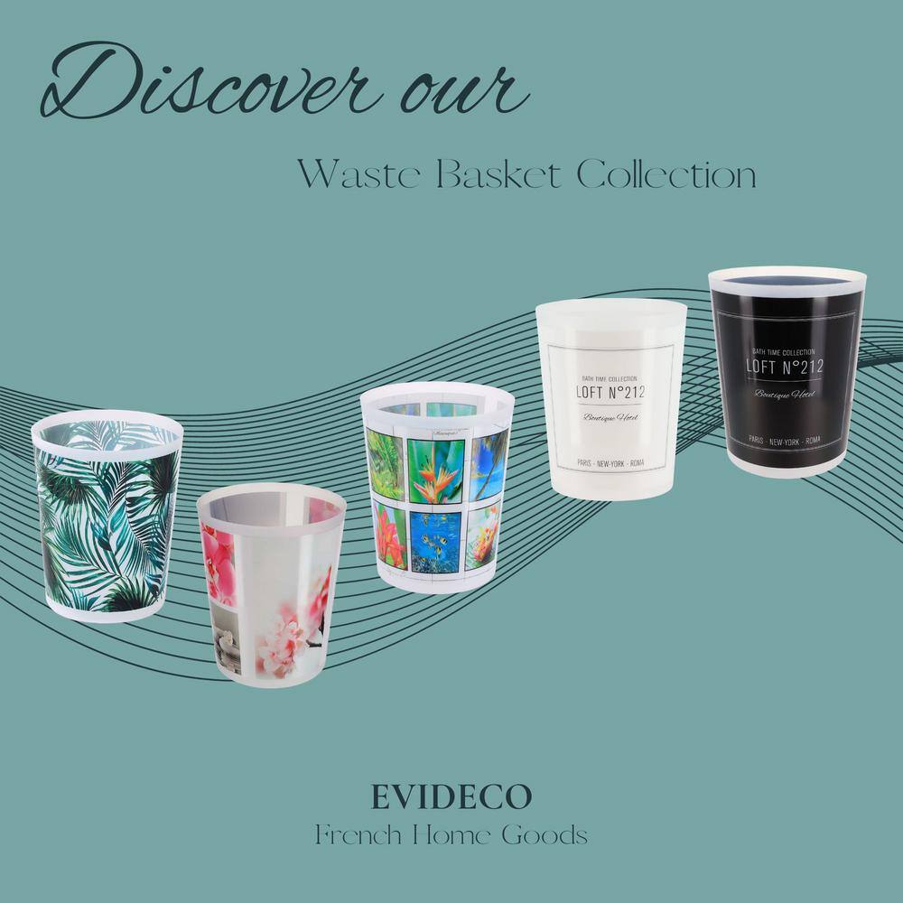 Tropical Paradise Decorative Plastic Waste Basket – 4.5L