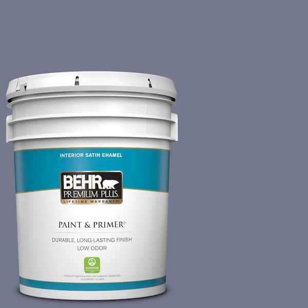BEHR PREMIUM PLUS 5 gal. #S550-5 Fantasia Satin Enamel Low Odor Interior Paint & Primer