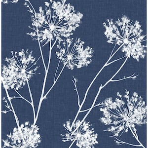 Floral - Blue - Wallpaper - Home Decor - The Home Depot