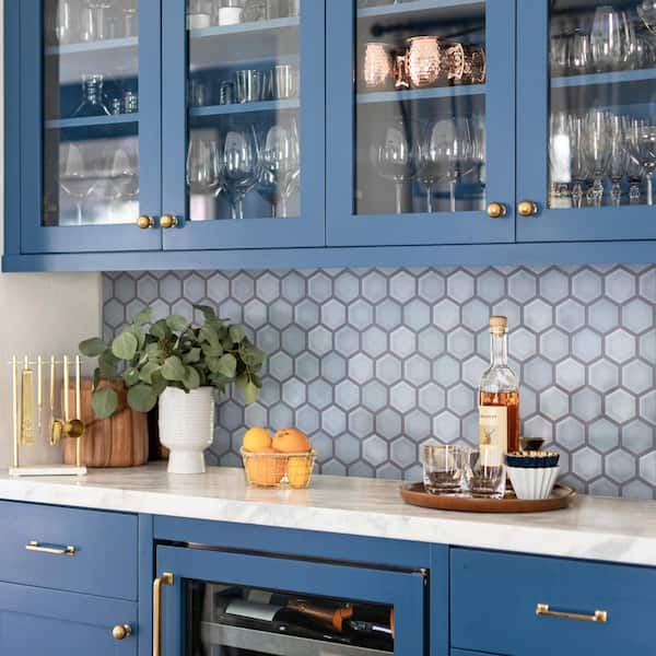 Hudson Due 2" Hex Slate 10-7/8 in. x 12-5/8 in. Porcelain Mosaic Tile (9.7 sq. ft./Case)