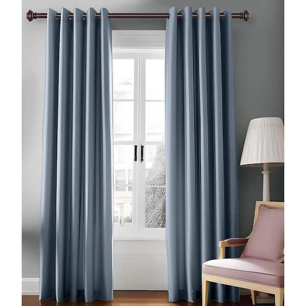 28 in. - 120 in. Adjustable 1 in. Single Curtain Rod with Classic Finials in Bronze