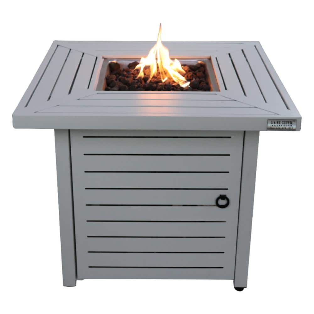 25 in. H x 30 in. W Steel Propane/Natural Gas Fire Pit Table, 40000 BTU Out