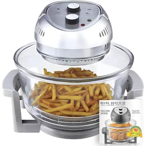 Fritaire, Self-Cleaning Glass Bowl Air Fryer, 5 Qt, 6 One-Touch Functions,  BPA/Teflon Free, White 