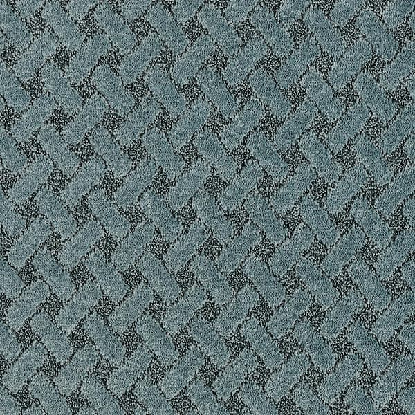Sharp Perception Royal Blue 37 oz. Polyester Pattern Installed Carpet