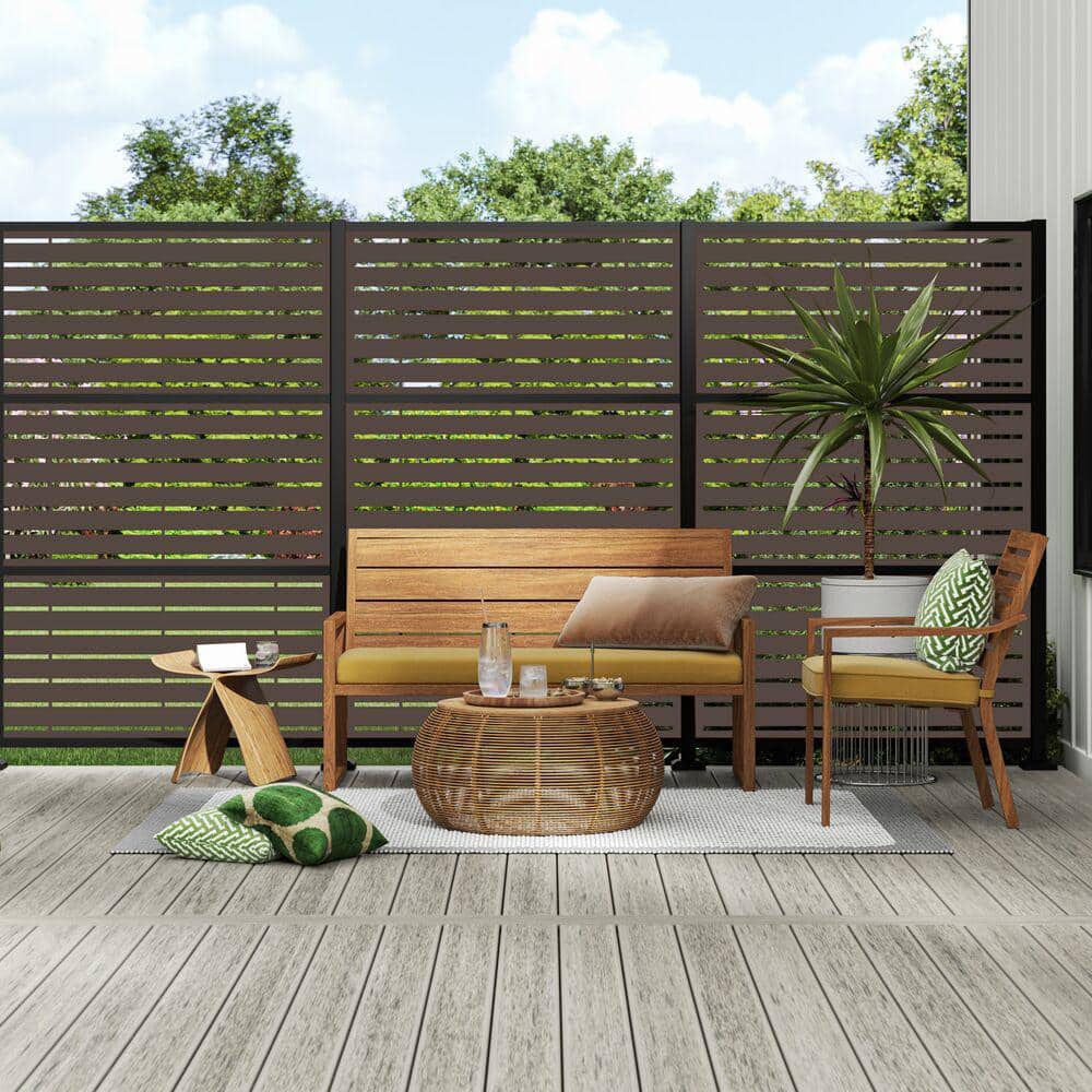 Umber Brown Polypropylene Decorative Screen Panel 2 ft x 4 ft