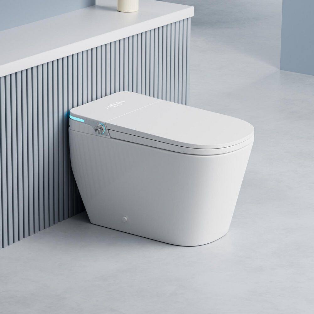 Yecla Elongated Smart Bidet Toilet in White with Automatic Flip Cover,Sensor Close Lid,Foot Sensor Lid Open,Water Filter price history on PriceWatchPro