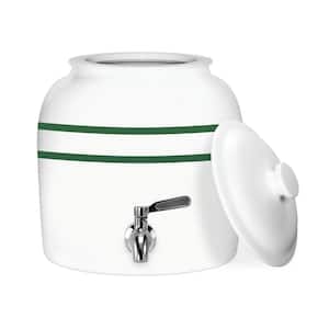 Sports 5 Gal. Porcelain Ceramic Beverage Dispenser B.P.A. and Lead Free Crock with Stainless Steel Faucet and Lid