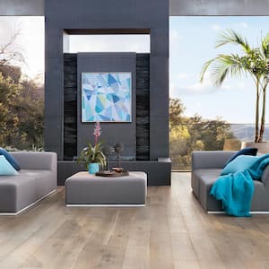 La Playa French Oak 1/2 in. T x 7.5 in. W Tongue & Groove Wirebrushed Engineered Hardwood Flooring (1399.2 sq.ft./plt)