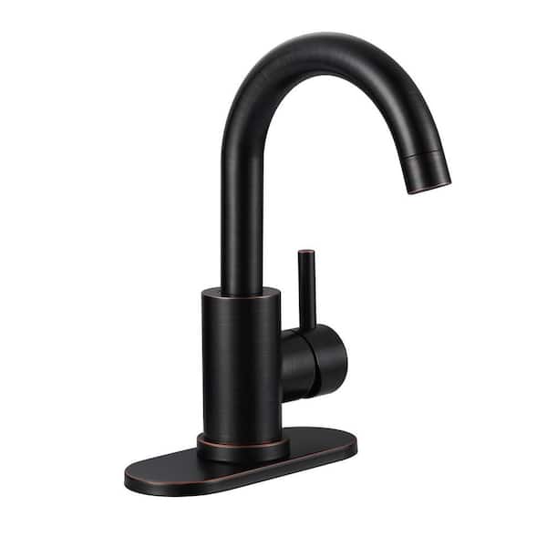 Sleek Single-Handle Bar Faucet in Oil Rubbed Bronze