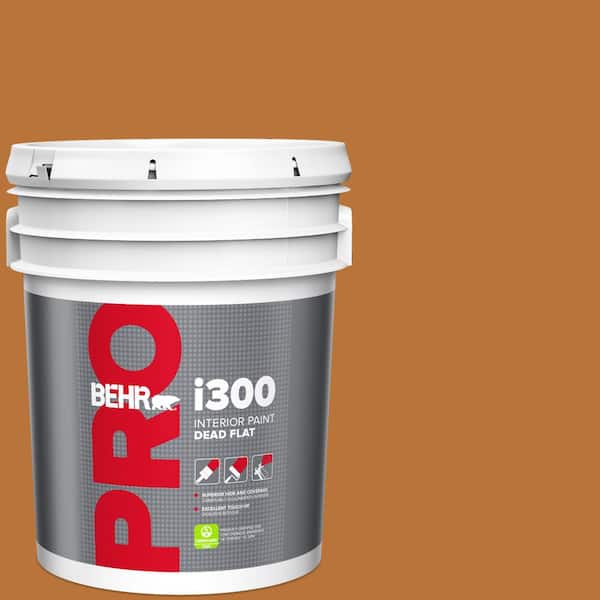 BEHR PRO 5 gal. #S-H-280 Acorn Spice Dead Flat Interior Paint