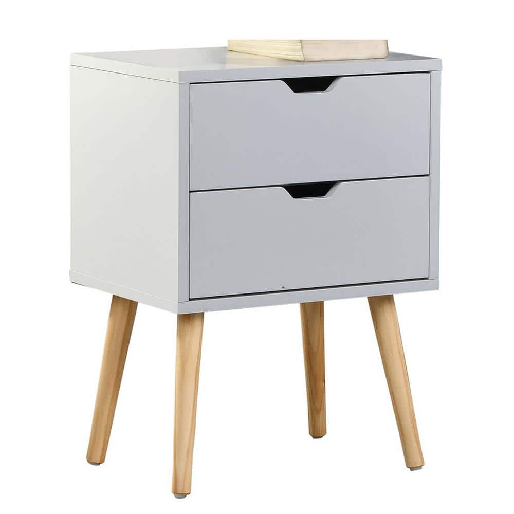Modern Night Stand - 4 Color Options - 2 Spacious Drawers from Apollo Box
