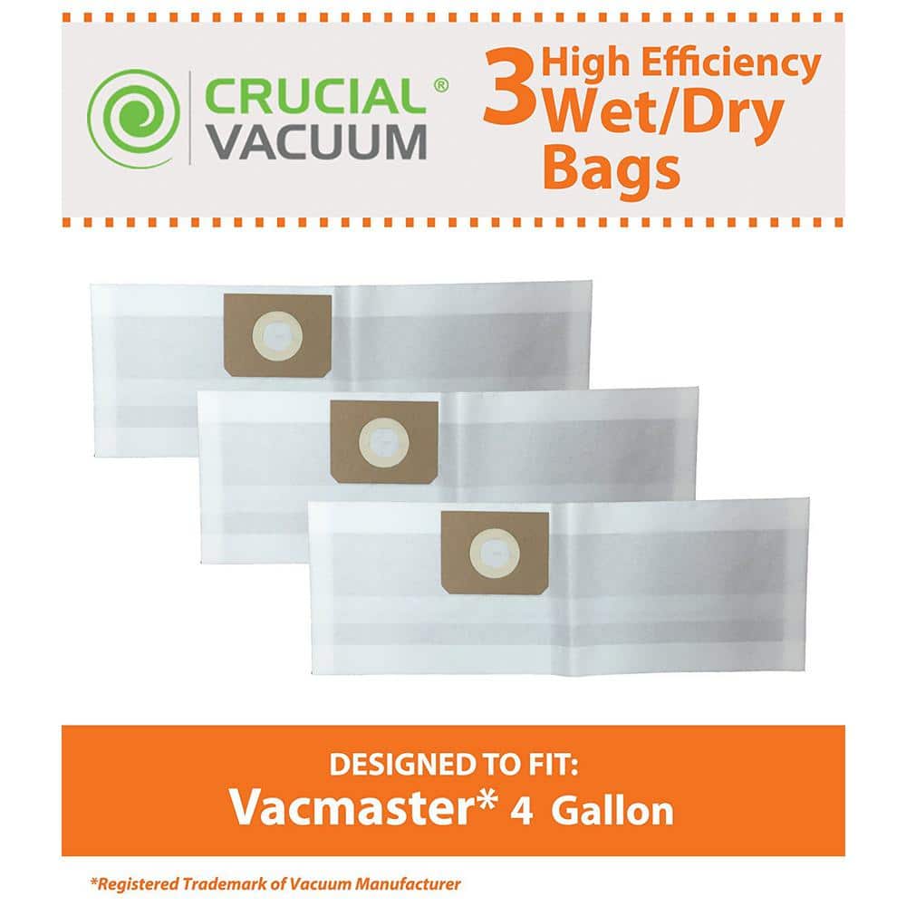 Vacmaster Professional VF410P Cleva Industrial VF408B Bulk Compatible with Vacmaster VFDB Fits Vacmaster VF408 Crucial Vacuum Replacement Vacuum Bag 6 Pack 
