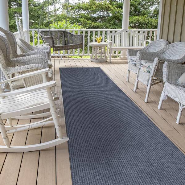 Ottomanson Lifesaver Collection Waterproof Non-Slip Rubberback Solid 3x21  Indoor/Outdoor Runner Rug, 2 ft. 7 in. x 21 ft., Gray SRT703-3X21 - The  Home Depot