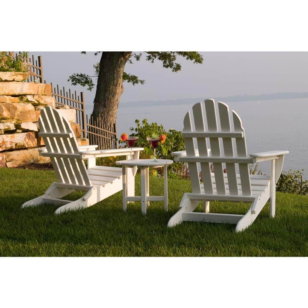 Slate Gray 18" Round Polywood Outdoor Side Table