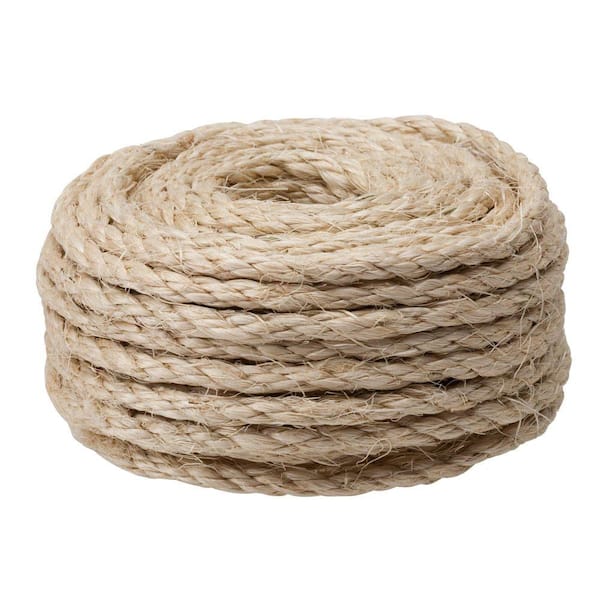 Everbilt 1/4 in. x 50 ft. Natural Sisal Rope