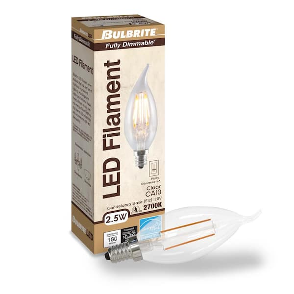 Bulbrite 25 - Watt Equivalent Warm White Light CA10 (E12