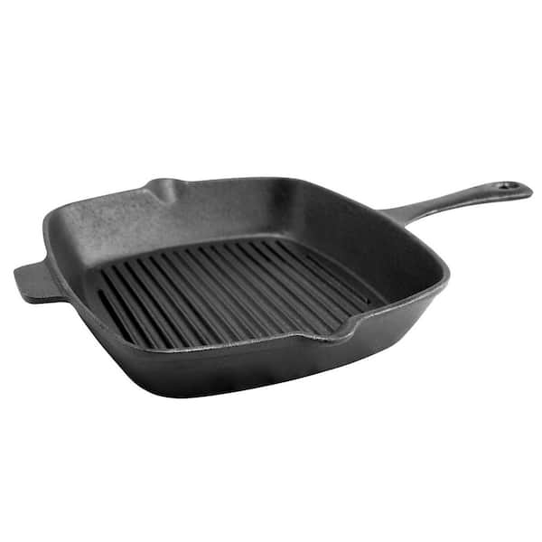 Addlestone 10 in. Square Preseasoned Cast Iron Grill Pan