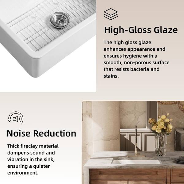 Los Flexi 27 in. White Undermount Kitchen Sink, Drop-in and