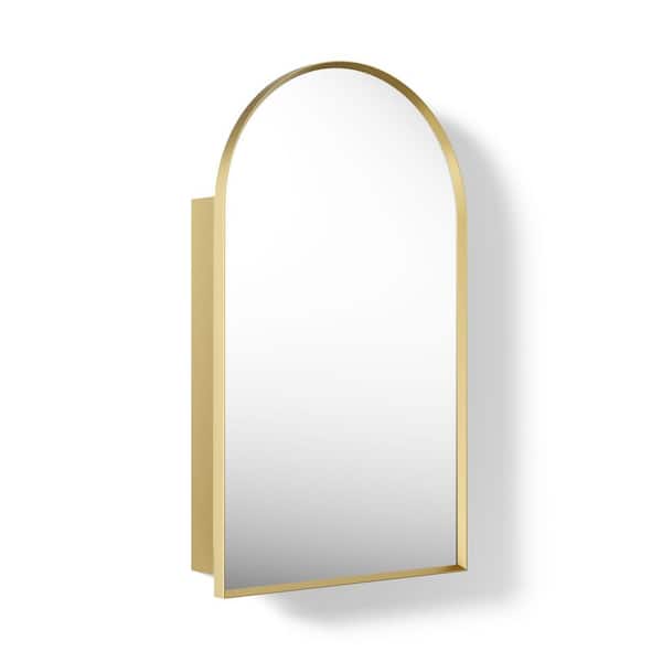 Verdera 24 in. W x 34 in. H Arched Framed Medicine Cabinet with Mirror