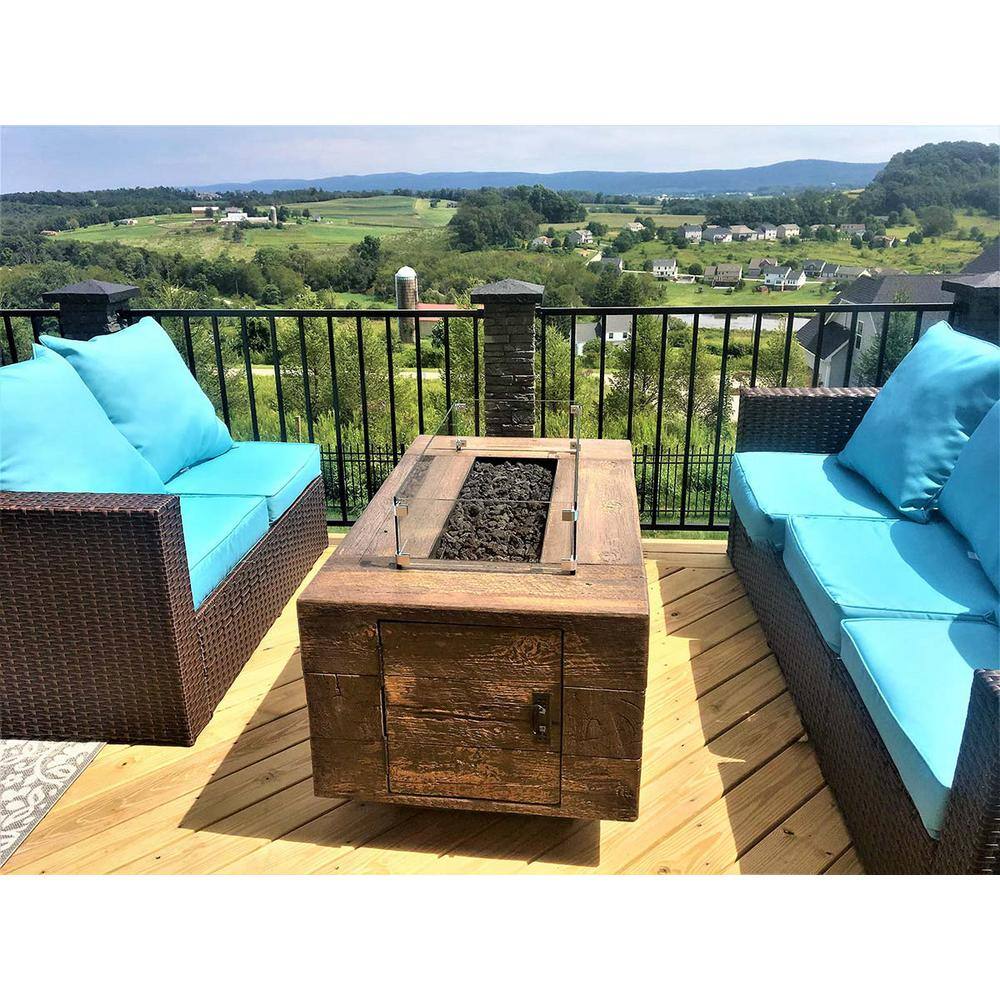 Celestial 29.5" x 13.5" Tempered Glass Fire Pit Wind Guard