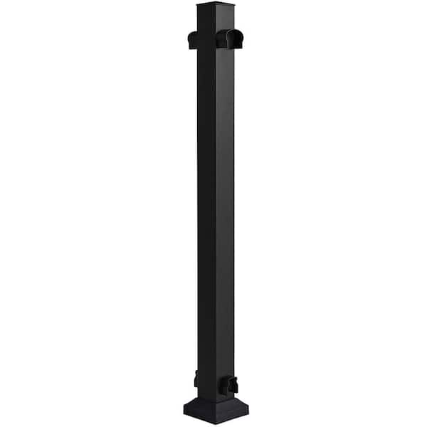 Fiberon 2.5 in. x 2.5 in. x 44 in. Haven View City Side Black Aluminum ...