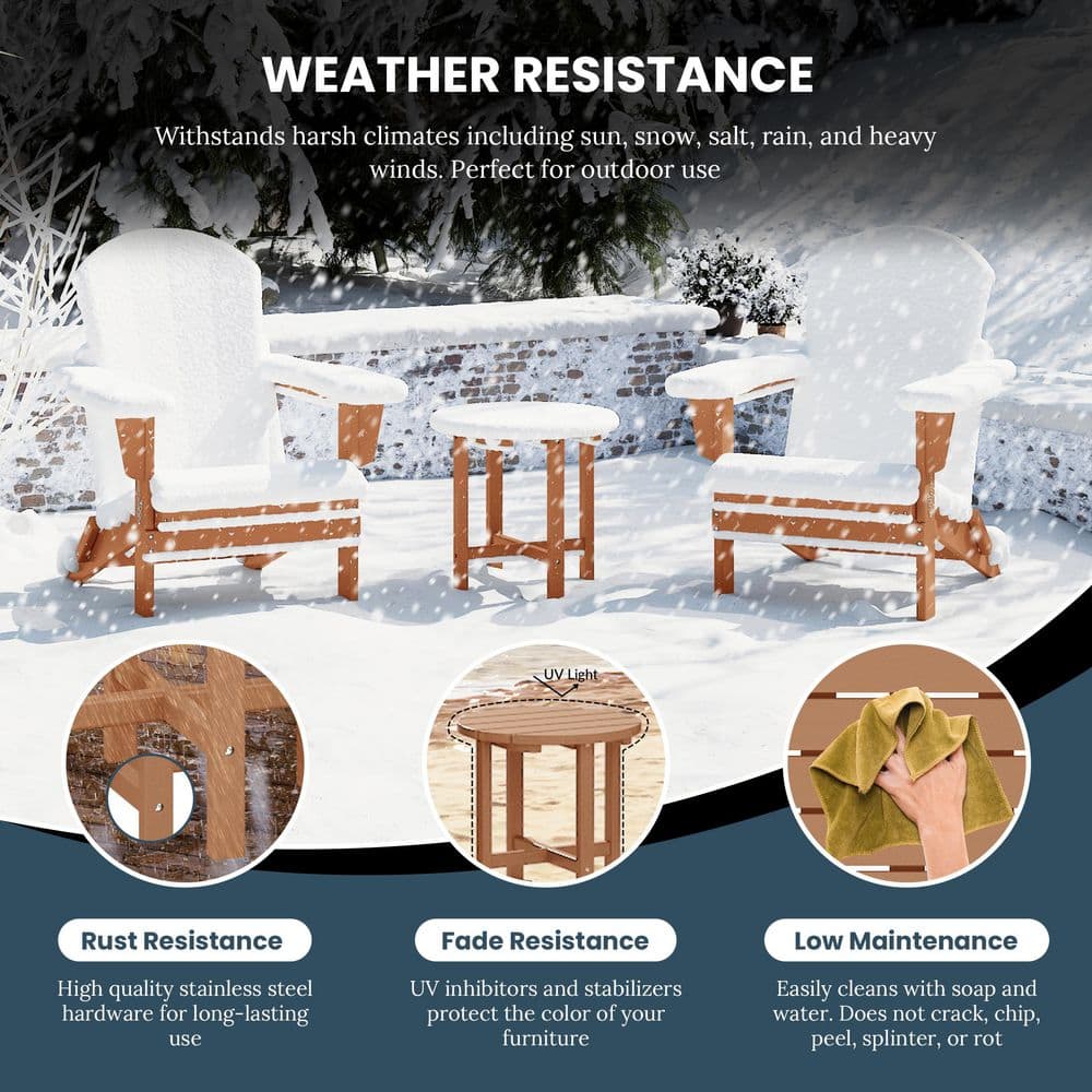Teak Round 18" Outdoor Side Table