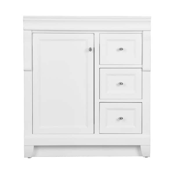 Home Decorators Collection Naples 30 in. W x 21.63 in. D x 34 in. H Bath Vanity Cabinet without Top in White
