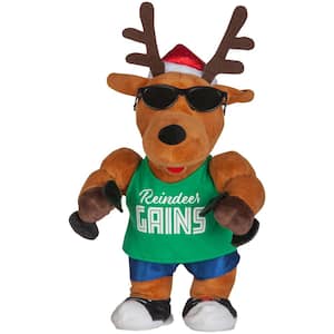 16.9 in. Christmas Animated Plush Fitness Reindeer