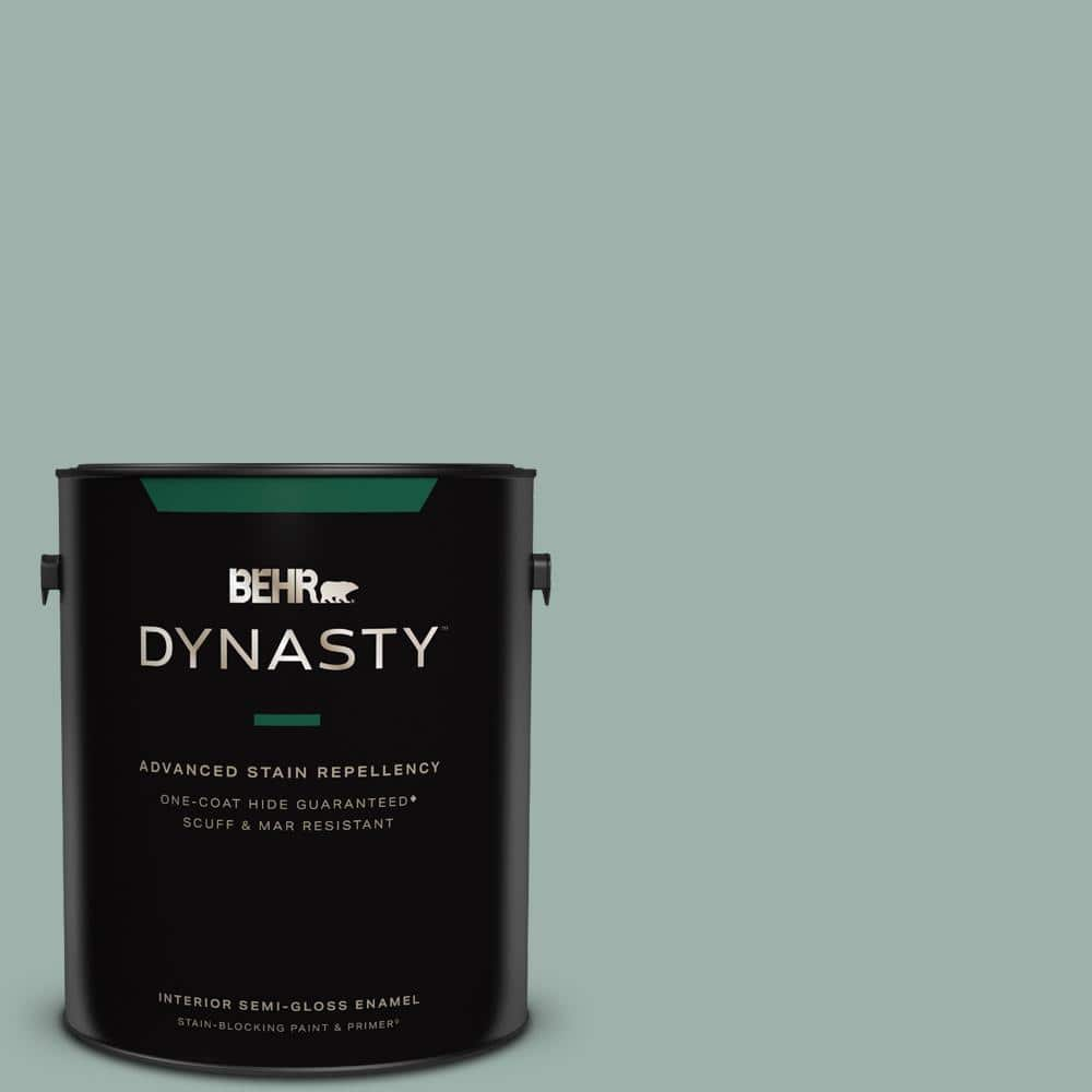 1 gal. #N430-3 Garden Vista One-Coat Hide Semi-Gloss Enamel Interior Stain-Blocking Paint & Primer -  BEHR DYNASTY, ZZ083962