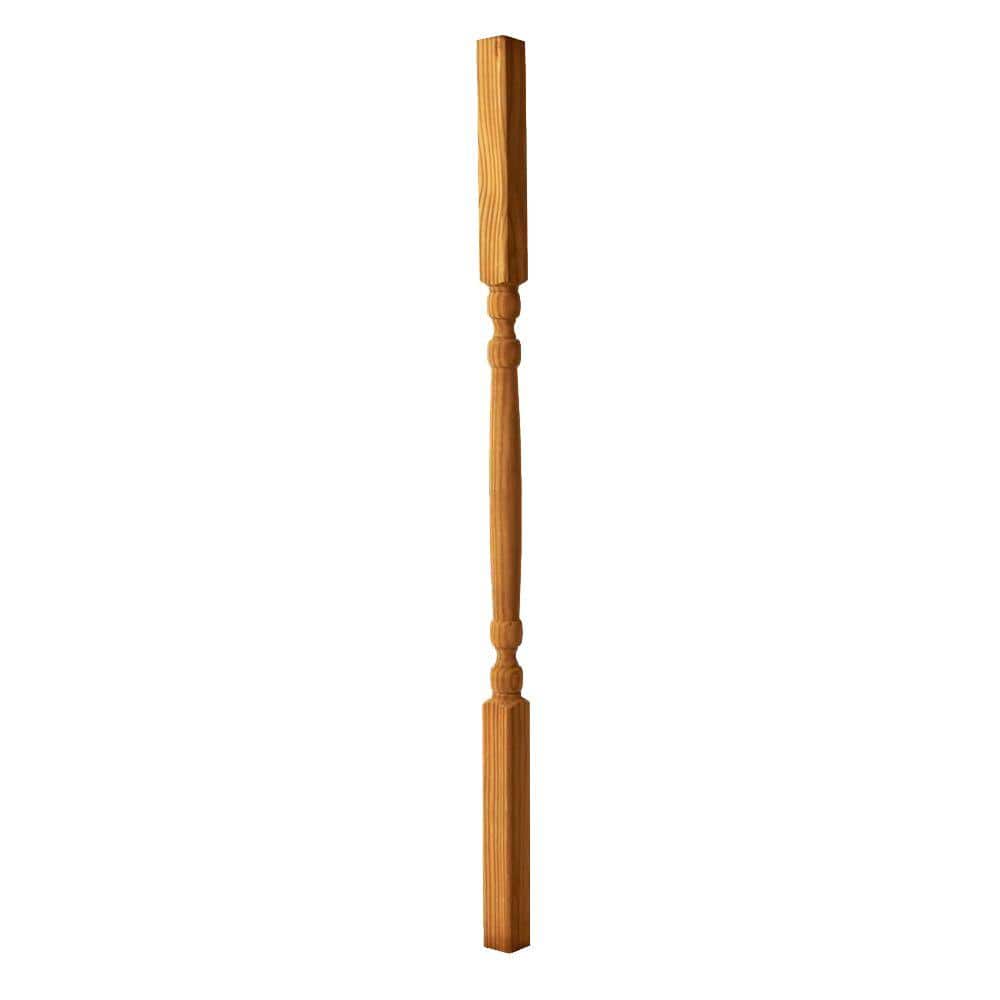 Window Shade Spindle 2 in. x 2 in. x 36 in. Pressure-Treated Cedar-Tone Pine Square Spindle ...