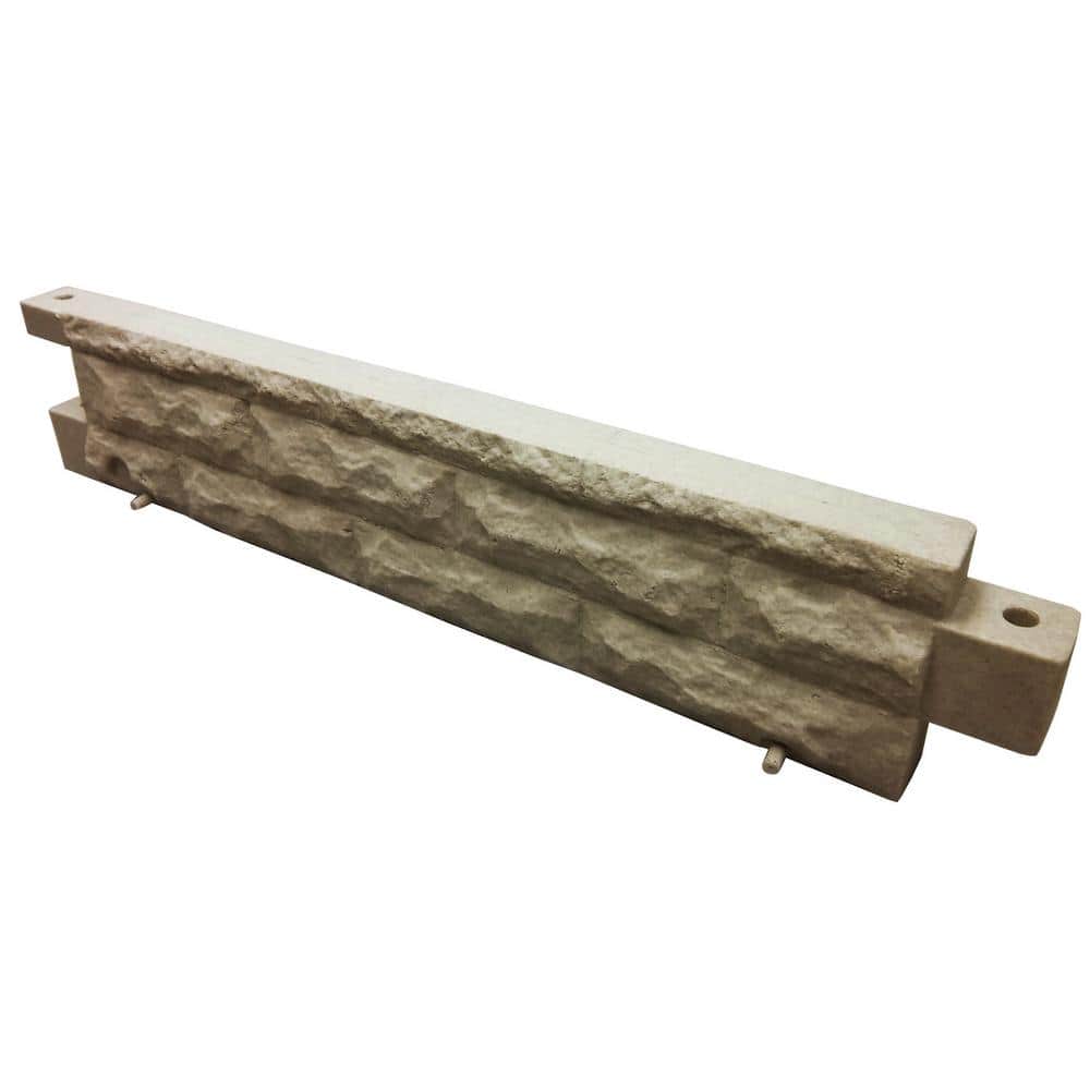 Sandstone Polyethylene 4-Foot Garden Landscape Border Wall