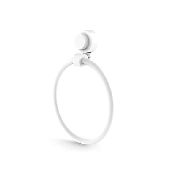 Allied Brass Venus Collection Towel Ring in Matte White