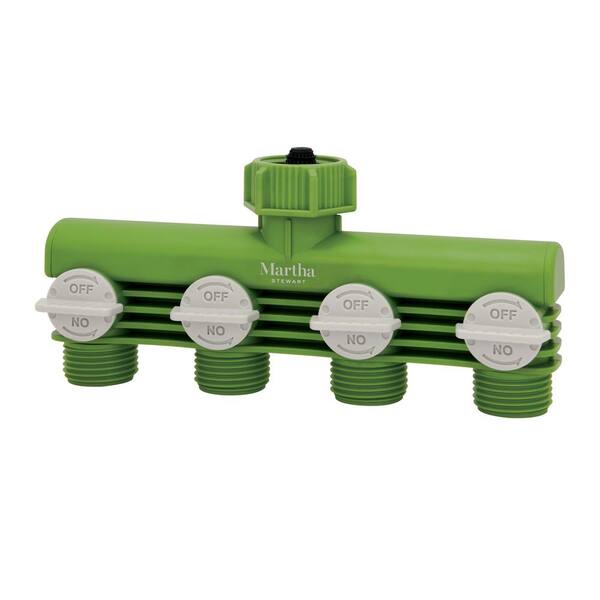 Martha Stewart Living 4Way Garden Hose Tap Adapter Faucet SplitterMTS
