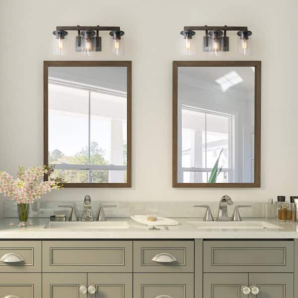 Lnc Birddlewood 20 In 3 Light Rust Gray Bathroom Vanity With Wood Accents And Clear Glass Shades A03409 The Home Depot - How To Remove Rust From Bathroom Light Fixture Lnc Birddlewood 20 In 3 Light Rust Gray Bathroom Vanity With Wood Accents And Clear Glass Shades A03409 The Home Depot - How To Remove Rust From Bathroom Light Fixture