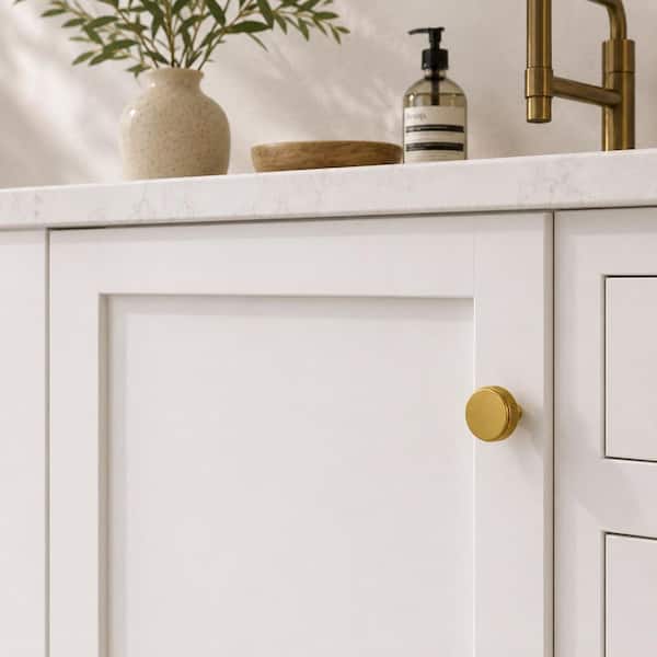 Alton 1-3/16 in. (30mm) Brushed Gold Cabinet Round Knob