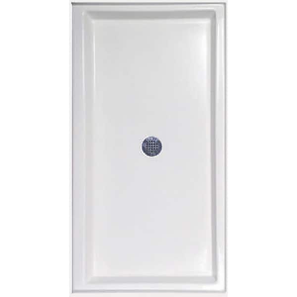 34 in. x 60 in. Single Threshold Shower Base in White