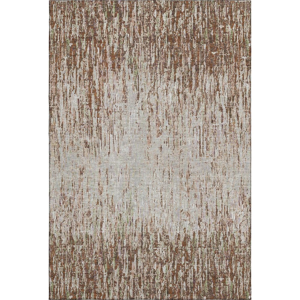 Mayfield Premium Machine Washable Abstract AMF2439 Paprika 3 ft. x 5 ft. Area Rug price history on PriceWatchPro