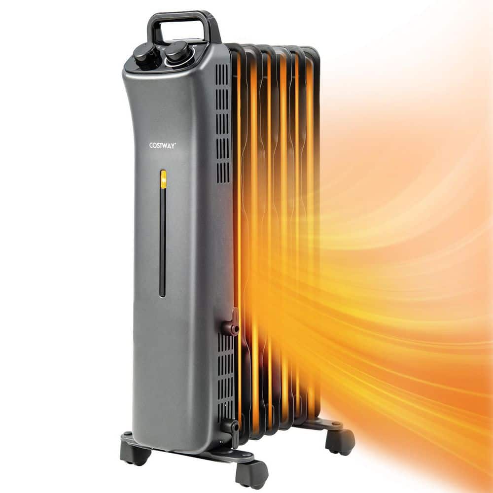 Costway 1500-Watt Electric Heater Oil Filled Space Heater Costway 1500-Watt Electric Heater Oil Filled Space Heater