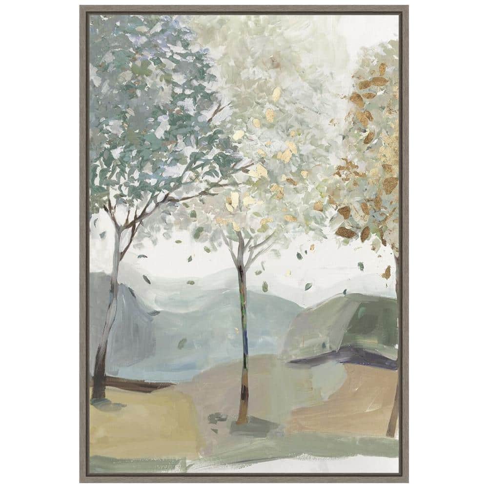 Breezy Landscape Trees III by Allison Pearce 1-Piece Floater Frame Canvas Transfer Nature Art Print 23 in. x 16 in. price history on PriceWatchPro