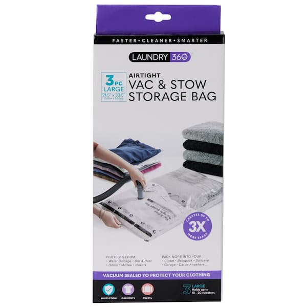 3PC LARGE VACUUM STORAGE BAGS 21.5" X 33.5"